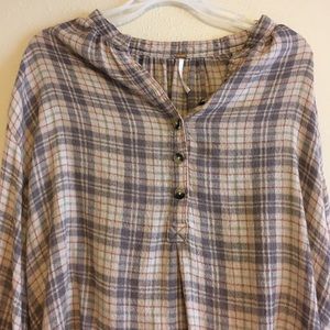 Free People Flannel Tunic